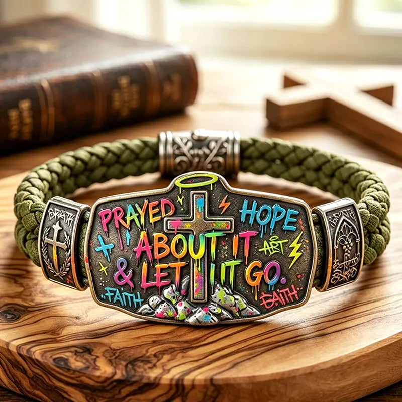 ✝️Faith Over Fear Bracelet – Christian Cross Bracelet Inspired by Isaiah 41:10🔥🔥🔥Hope, Courage & Divine Strength