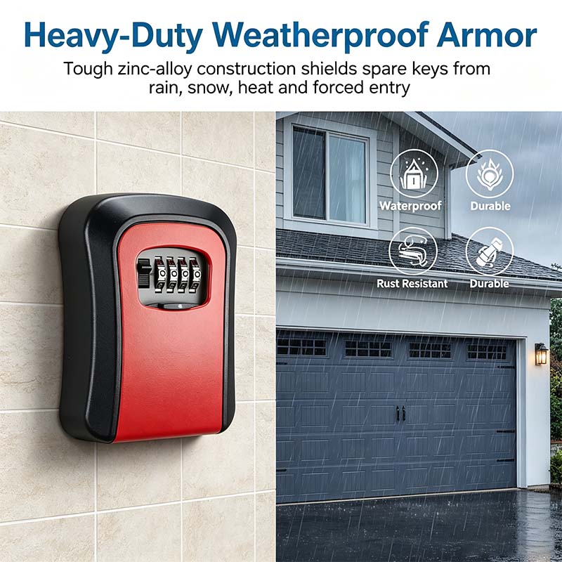 Wall Mount Key Lock Box - 4 Digit Combination Lockbox for Keys Safe Security🔑 - image 3