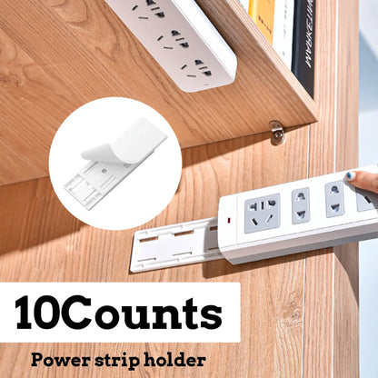 10 Counts Adhesive Punch-Free Socket Holder, Self Adhesive Desktop Socket Fixer🔌🔒