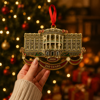 ❤️🔥Last 30pcs🔥❤️🔥White House Christmas tree ornaments