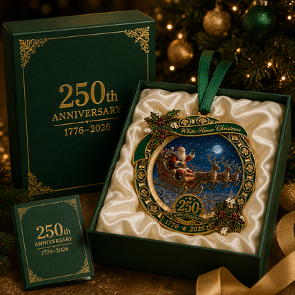 ❤️✨250th Anniversary Edition Santa's Sleigh Scene Ornament