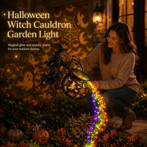 🔥Last Day 49% OFF🎃Halloween Witch Cauldron Garden Light - image 1