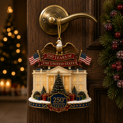 ❤️✨USA 250th Anniversary White House Christmas Ornament