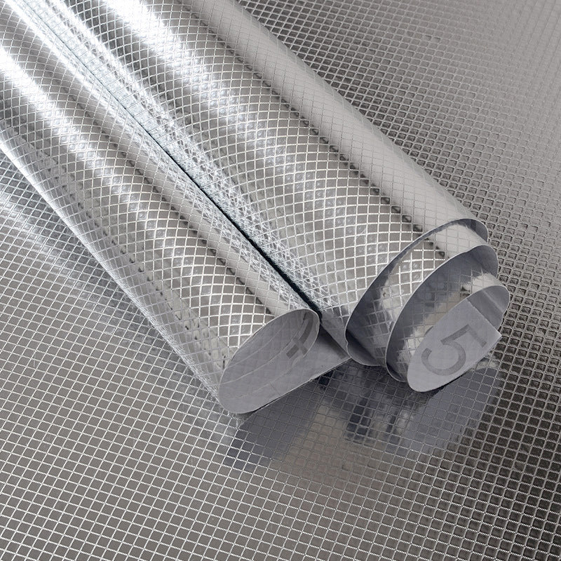 Kitchen Waterproof Oil Proof Aluminum Foil Sticker, Silver Texture Peel🧽 - image 15