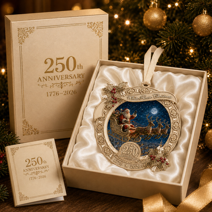 ❤️✨250th Anniversary Edition Santa's Sleigh Scene Ornament