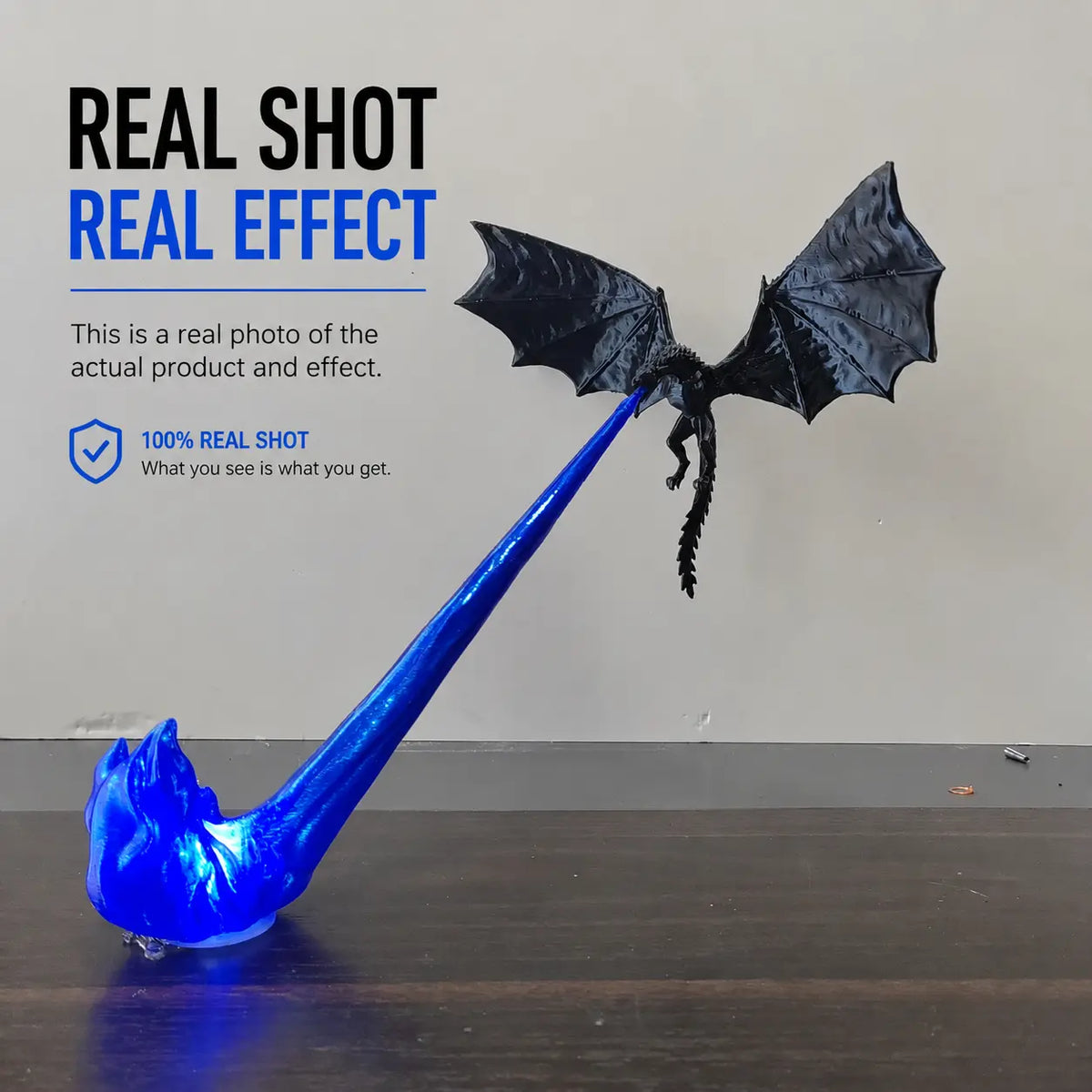 Dragon Flame Book Nook with Light | 3D Printed Mystical Dragon Bookshelf Decor