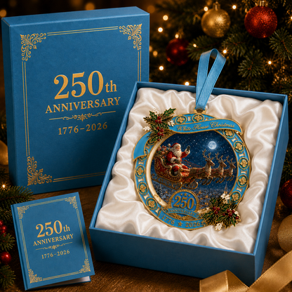 ❤️✨250th Anniversary Edition Santa's Sleigh Scene Ornament