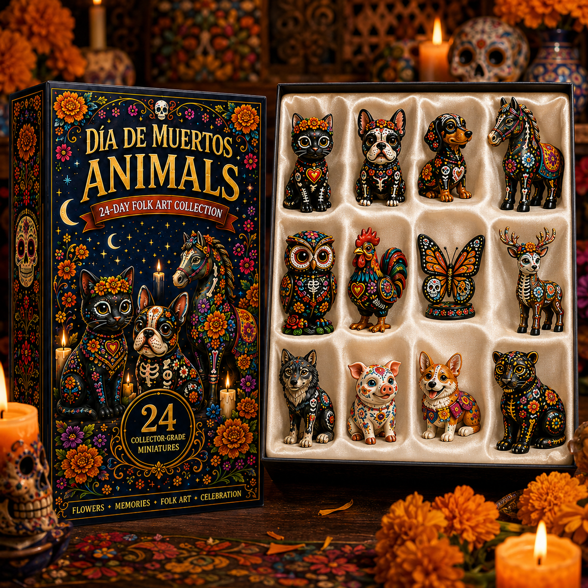 Día de Muertos Animals Advent Calendar 2026 – 24-Day Folk Art Animal Figurine Collection | 24 Unique Collector-Grade Miniatures - image 11