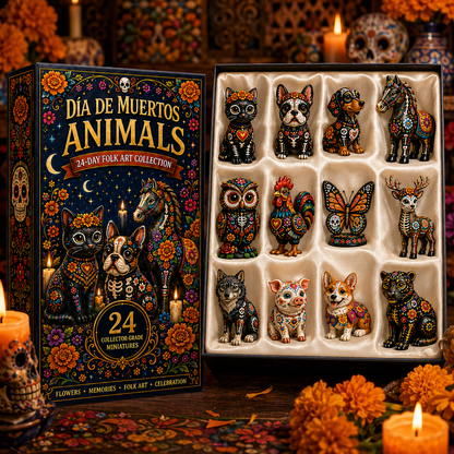 Día de Muertos Animals Advent Calendar 2026 – 24-Day Folk Art Animal Figurine Collection | 24 Unique Collector-Grade Miniatures - image 11