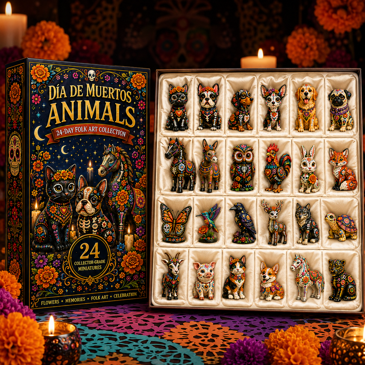 Día de Muertos Animals Advent Calendar 2026 – 24-Day Folk Art Animal Figurine Collection | 24 Unique Collector-Grade Miniatures - image 12