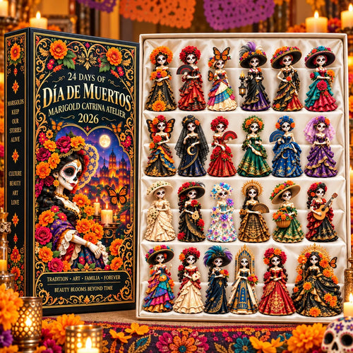 💖Pueblo del Día de Muertos 2026 Countdown Calendar with 24 Unique Miniatures