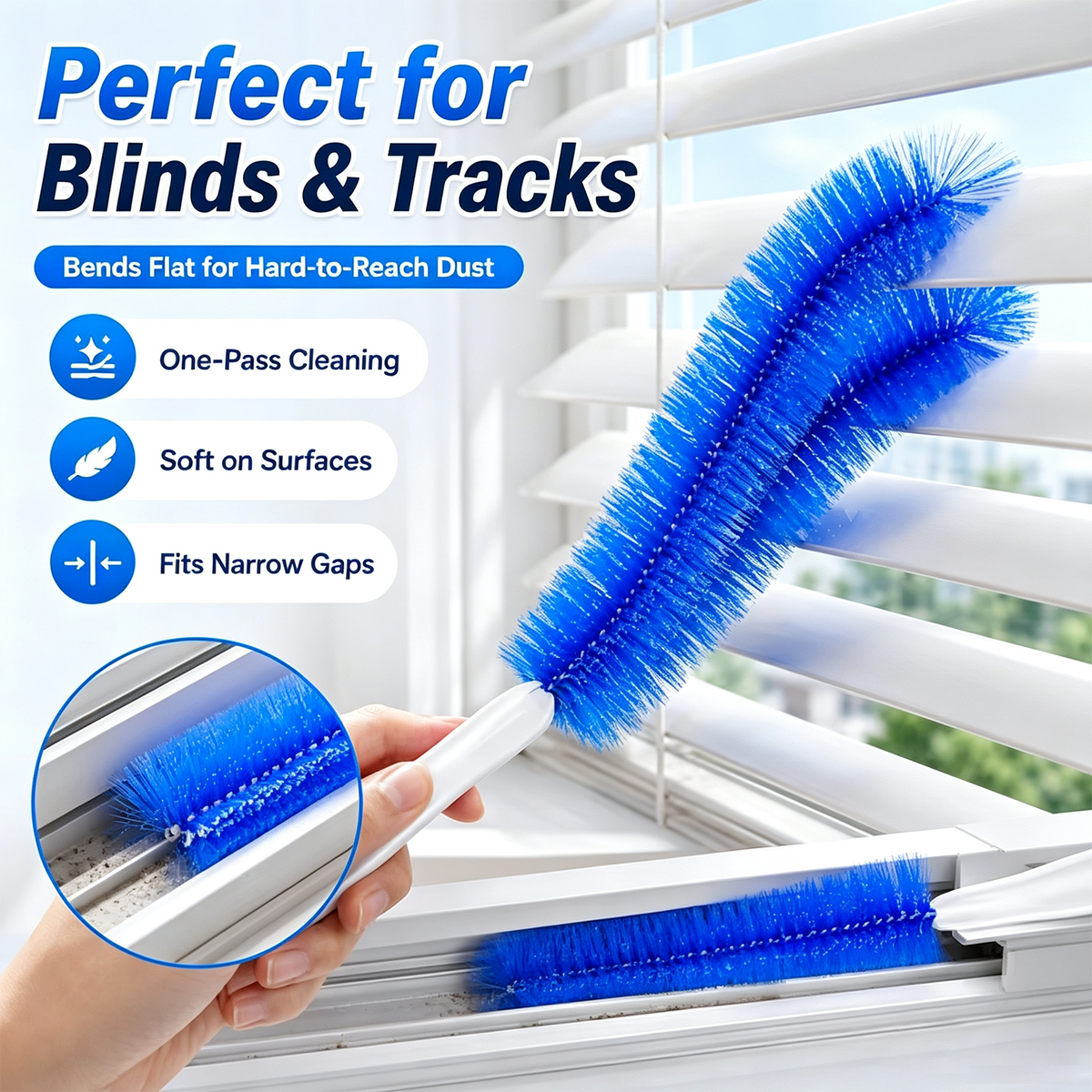 2 Counts Bendable Microfiber Head,Reusable Dust Remover💨 - image 6