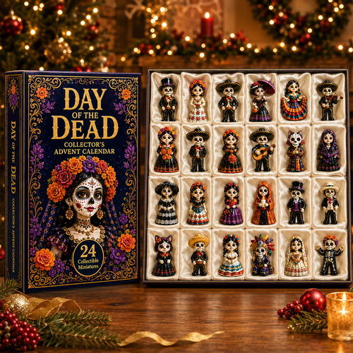 High-quality miniature model✨2026 Day of the Dead Advent Calendar – 24 Days of Mystery Collectible Figurines, Sugar Skull Characters & Festive Holiday Surprises - image 1