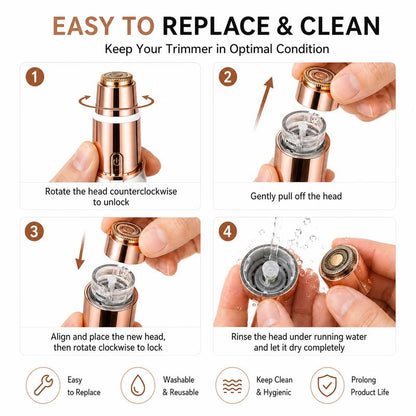 2 in 1 facial & eyebrow hair trimmer for Women, Rechargeable Face Razor✨ - image 6