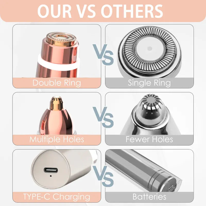2 in 1 facial & eyebrow hair trimmer for Women, Rechargeable Face Razor✨ - image 10