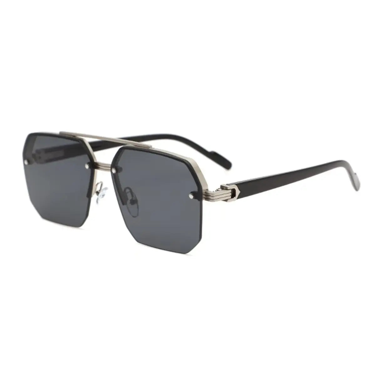 Unisex Retro Square Sunglasses, Polycarbonate Semi-Rimless Double Beam 🕶️ - image 13
