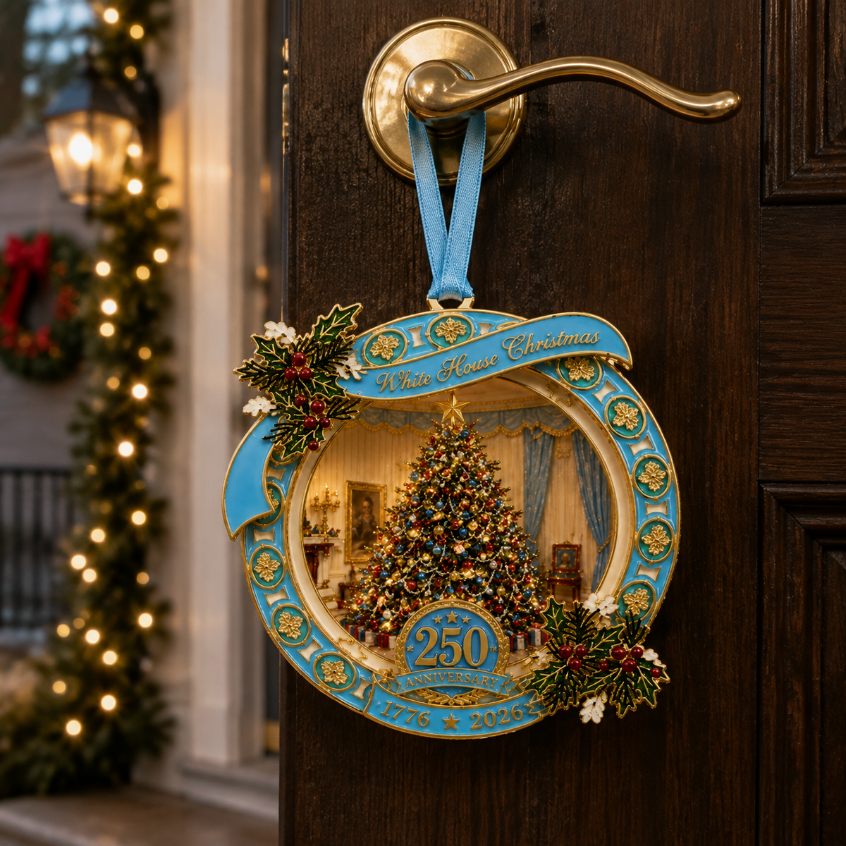 ❤️✨250th Anniversary View of the Christmas tree in the White House bedroom