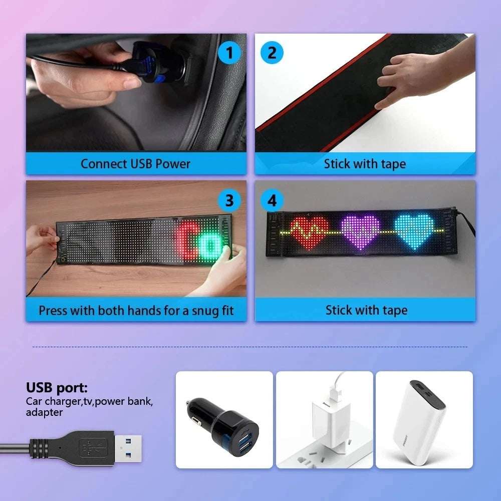 🔥Flash Sale✨DIY Car Dynamic LED Smart Colorful Eye Lamp Soft Screen - image 11