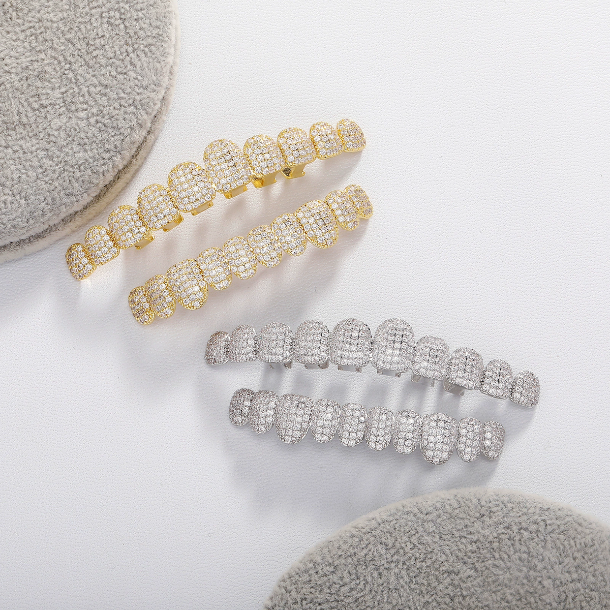 💖HIP HOP TREND🔥 DIAMOND GRILLZ - Full diamond crusted grillz for maximum shine