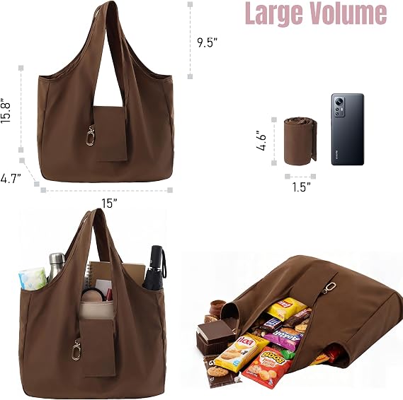 🔥Hot Sale-50% OFF🔥Foldable Keychain Tote Bag,Reusable Mini Travel Grocery Bags