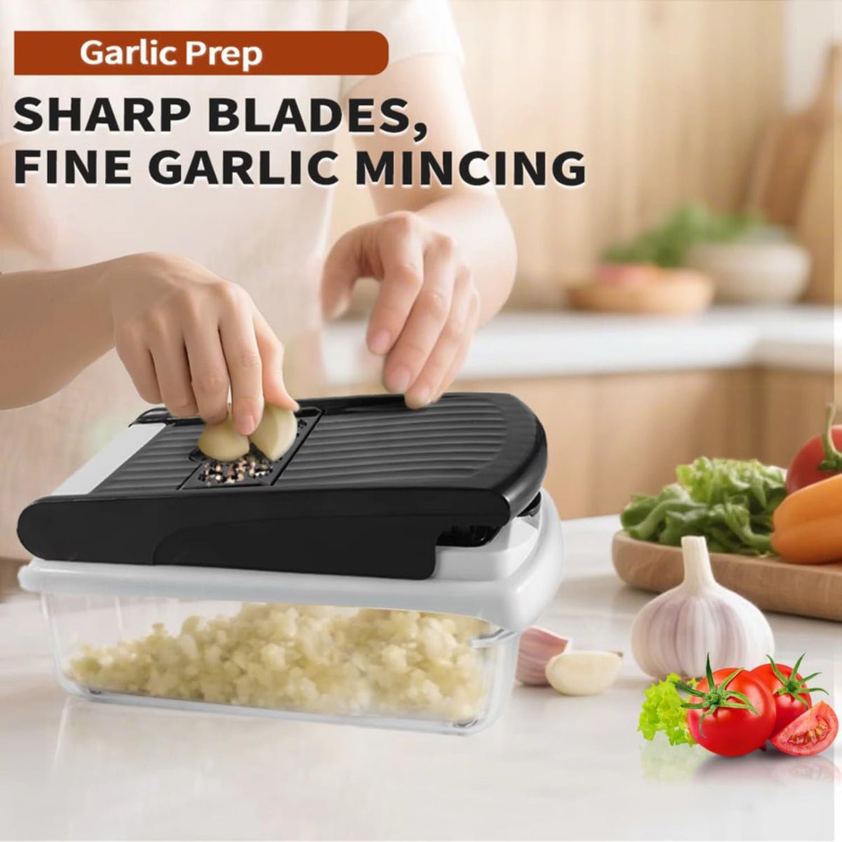 15-in-1 Vegetable Slicer Dicer, 7 Blades Kitchen Chopper