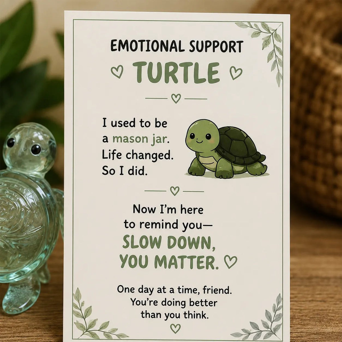 💖💌 Emotional Support Glass Animal Gift Set | 7 Meaningful Designs with Encouragement Card & Gift-Ready Packaging ✨