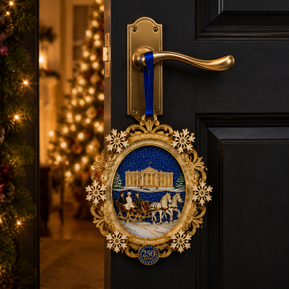 ❤️✨White House Snowy Christmas Night Commemorative Ornament