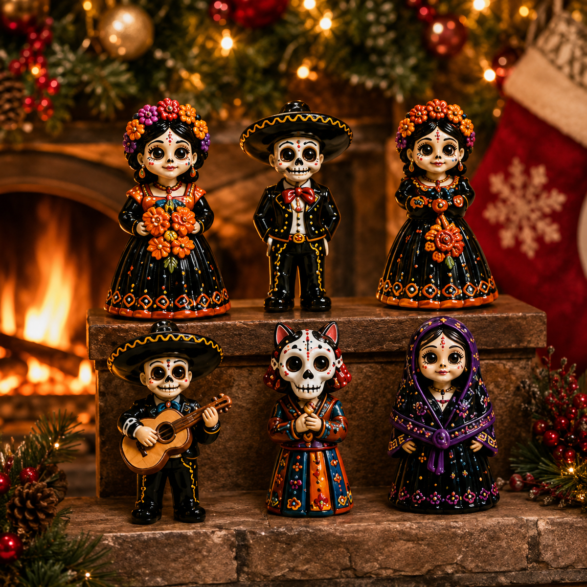 High-quality miniature model✨2026 Day of the Dead Advent Calendar – 24 Days of Mystery Collectible Figurines, Sugar Skull Characters & Festive Holiday Surprises - image 4