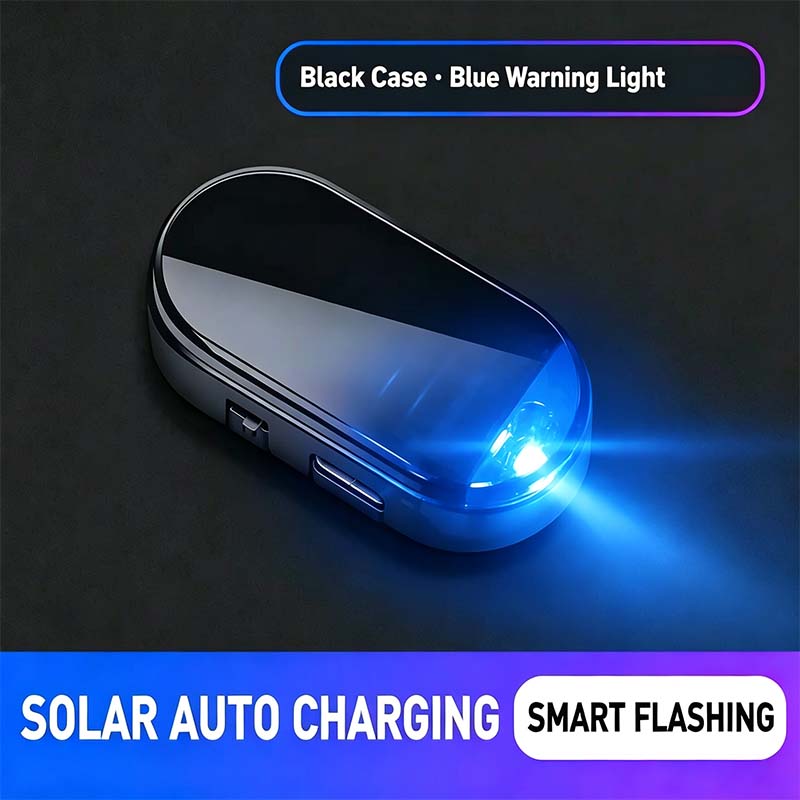 2PCS Solar Powered Fake Car Alarm Light, Auto Light Sensor LED Simulated Security Warning Light🚨 - image 13