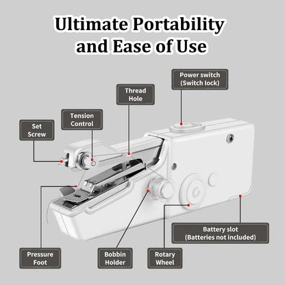 Portable Miniature Handheld Sewing Machine- Beginner-Simple Operation 🧵 - image 11