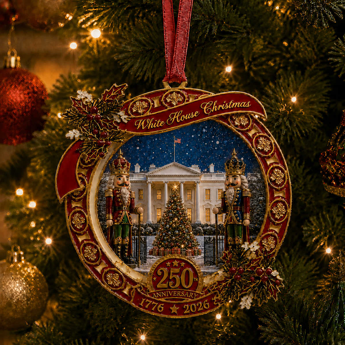 ❤️🔥"The Nutcracker" 250th Anniversary Ornament—Guarding the White House
