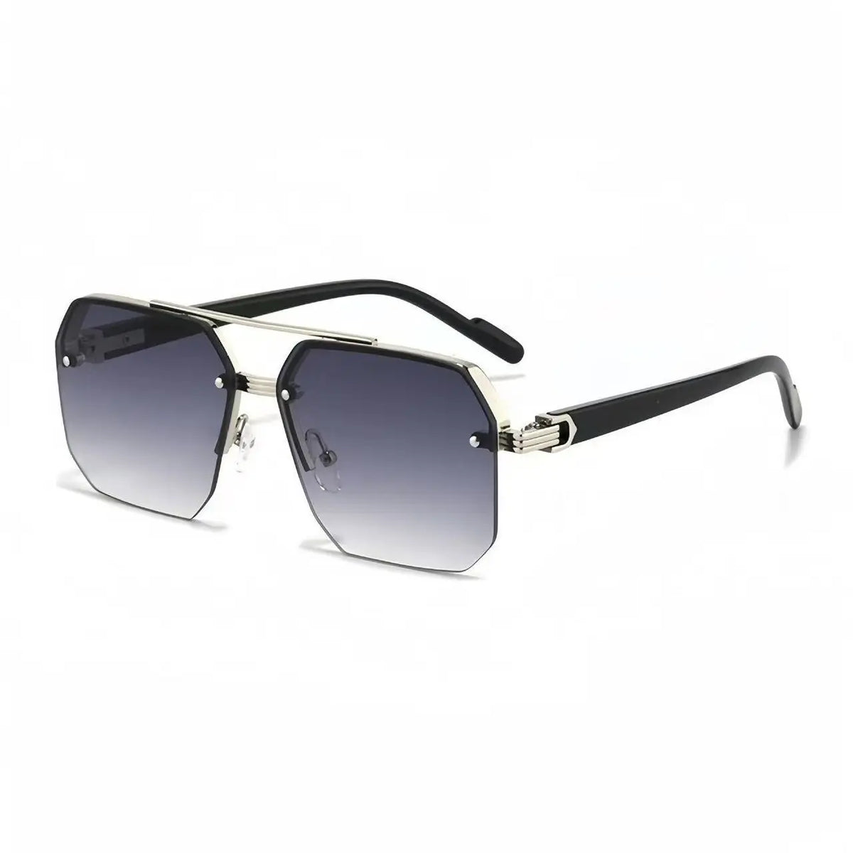 Unisex Retro Square Sunglasses, Polycarbonate Semi-Rimless Double Beam 🕶️ - image 14