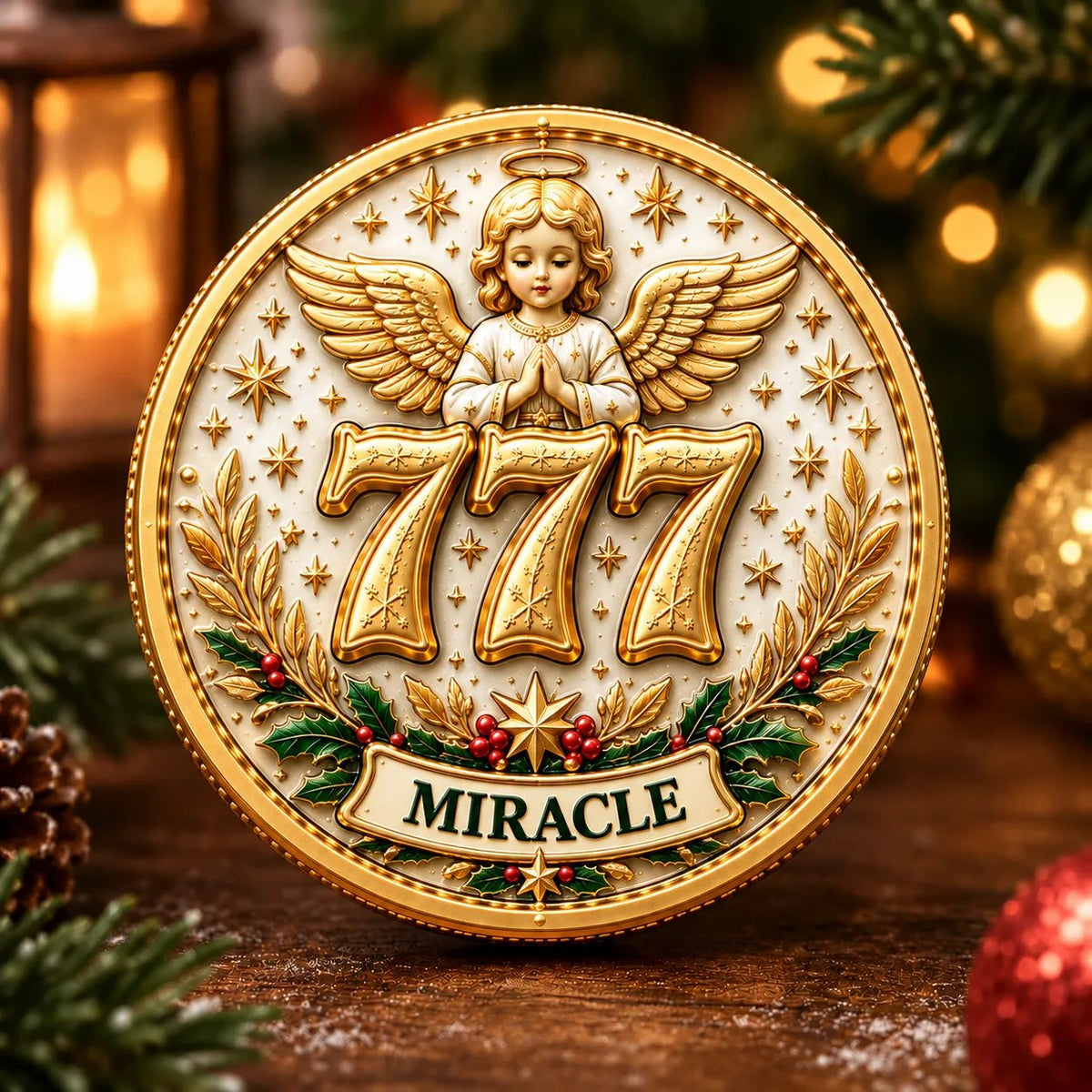 🎄✨ Lucky 777 Christmas Blessing Coin — Holiday Collectible Keepsake 🎁 - image 10