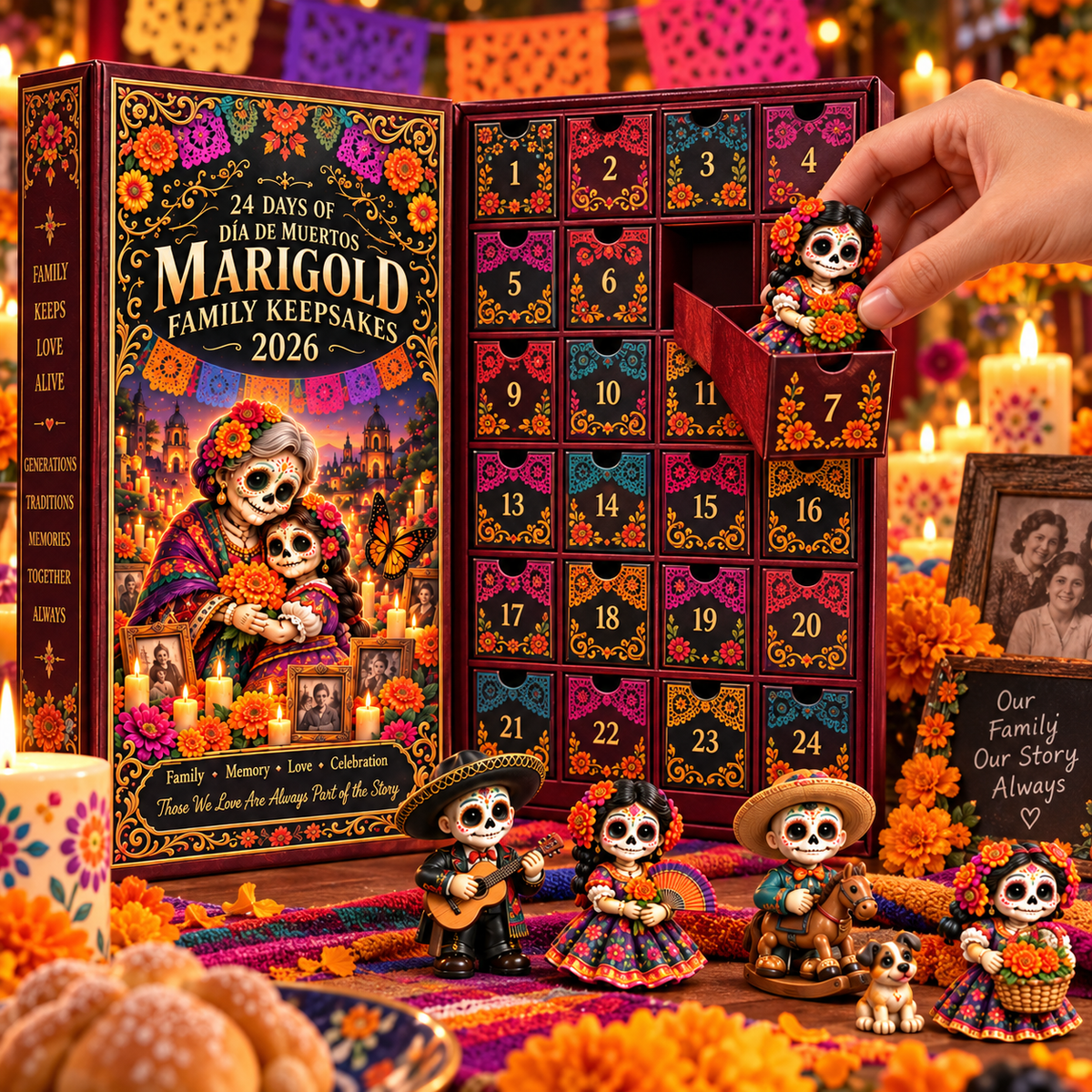 24 Days of Family, Memory & Love — Día de Muertos Marigold Family Keepsakes Advent Calendar 2026 - image 2