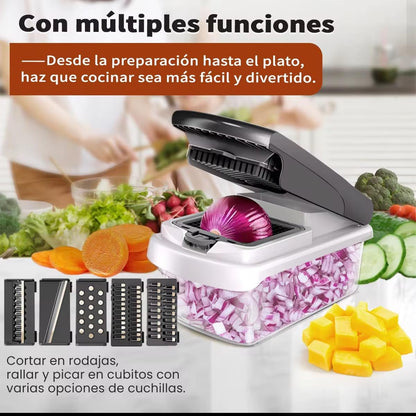 15-in-1 Vegetable Slicer Dicer, 7 Blades Kitchen Chopper