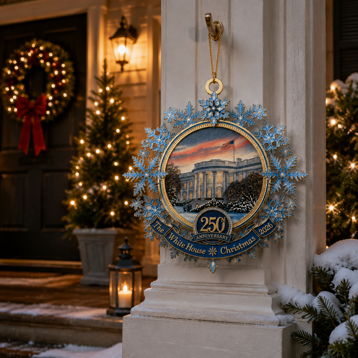 ❤️✨White House 250th Anniversary Commemorative Snowflake Ornament