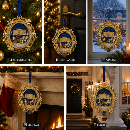 ❤️✨White House Snowy Christmas Night Commemorative Ornament
