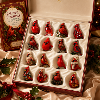 💖Last 30pcs🔥cardinal Christmas 24-Day Countdown Calendar