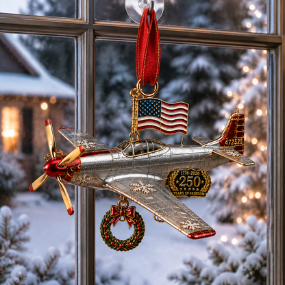 ❤️✨250th Anniversary Airplane-Shaped Christmas Ornament