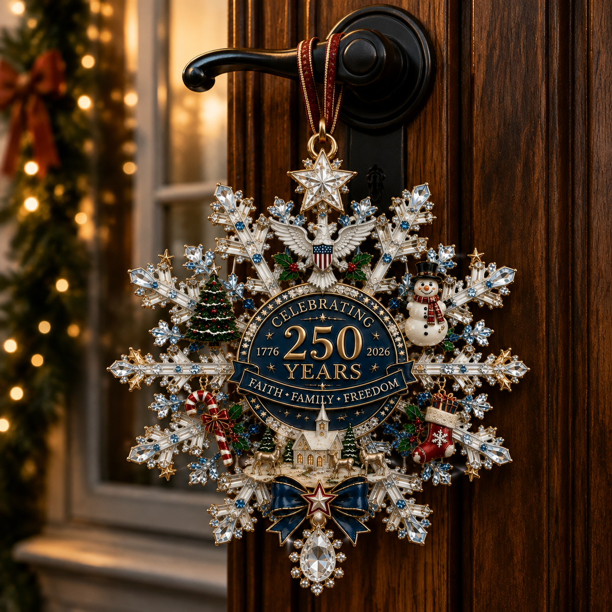 ❤️✨Shimmering Silver Christmas Commemorative Snowflake Ornament