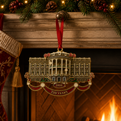 ❤️🔥Last 30pcs🔥❤️🔥White House Christmas tree ornaments