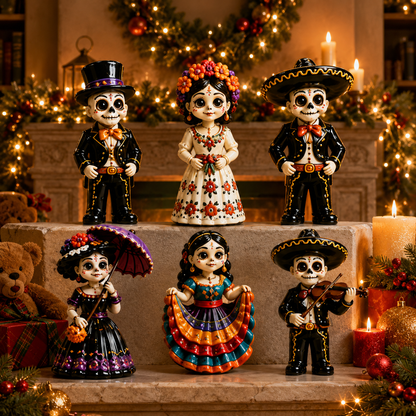 High-quality miniature model✨2026 Day of the Dead Advent Calendar – 24 Days of Mystery Collectible Figurines, Sugar Skull Characters & Festive Holiday Surprises - image 5