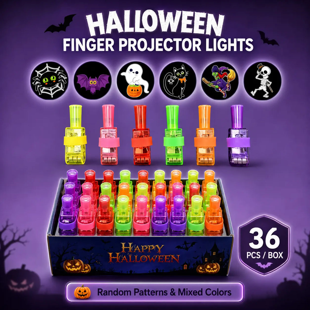 👻🎃 Halloween Finger Projector Rings – LED Party Favors for Kids - image 7