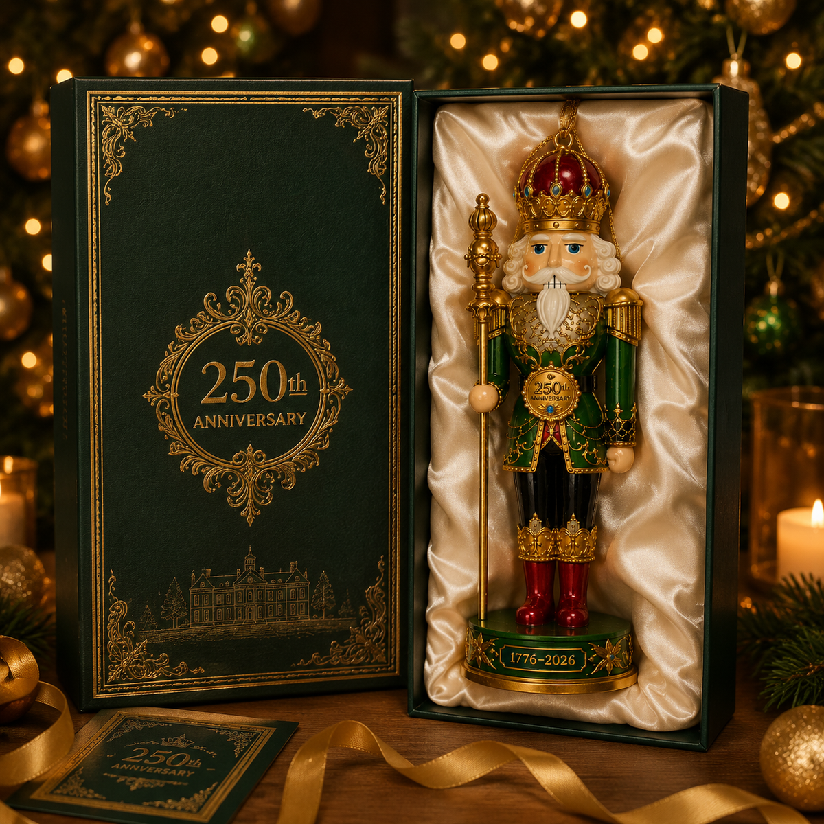 ❤️✨2026 America 250th Anniversary Emerald Nutcracker King Ornament