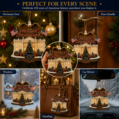 ❤️✨USA 250th Anniversary White House Christmas Ornament