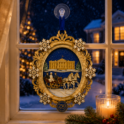 ❤️✨White House Snowy Christmas Night Commemorative Ornament