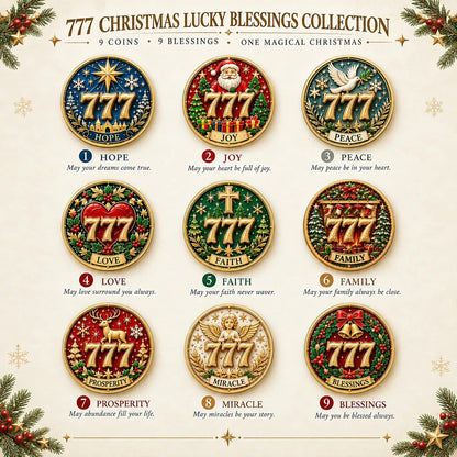 🎄✨ Lucky 777 Christmas Blessing Coin — Holiday Collectible Keepsake 🎁 - image 3