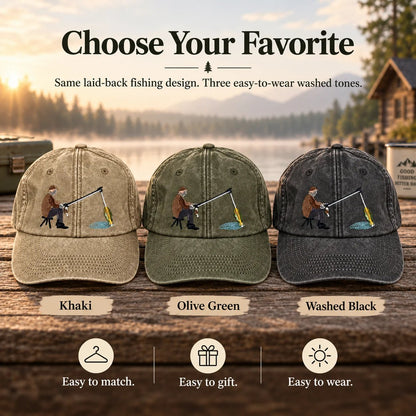 🔥 Last Day 49% OFF-🎣🧢 Catch of the Day Interactive Fishing Cap –🎁 Vintage Washed Moving Fish Hat - image 5