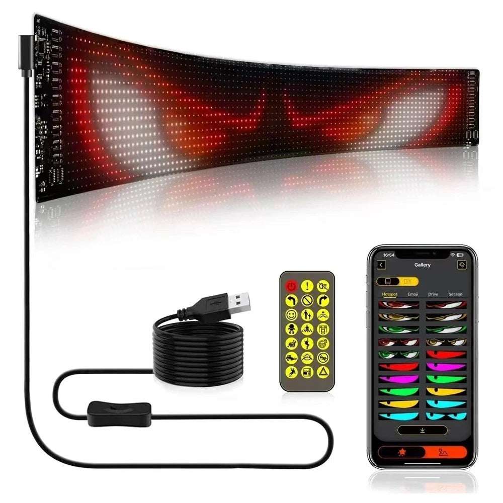 🔥Flash Sale✨DIY Car Dynamic LED Smart Colorful Eye Lamp Soft Screen - image 12
