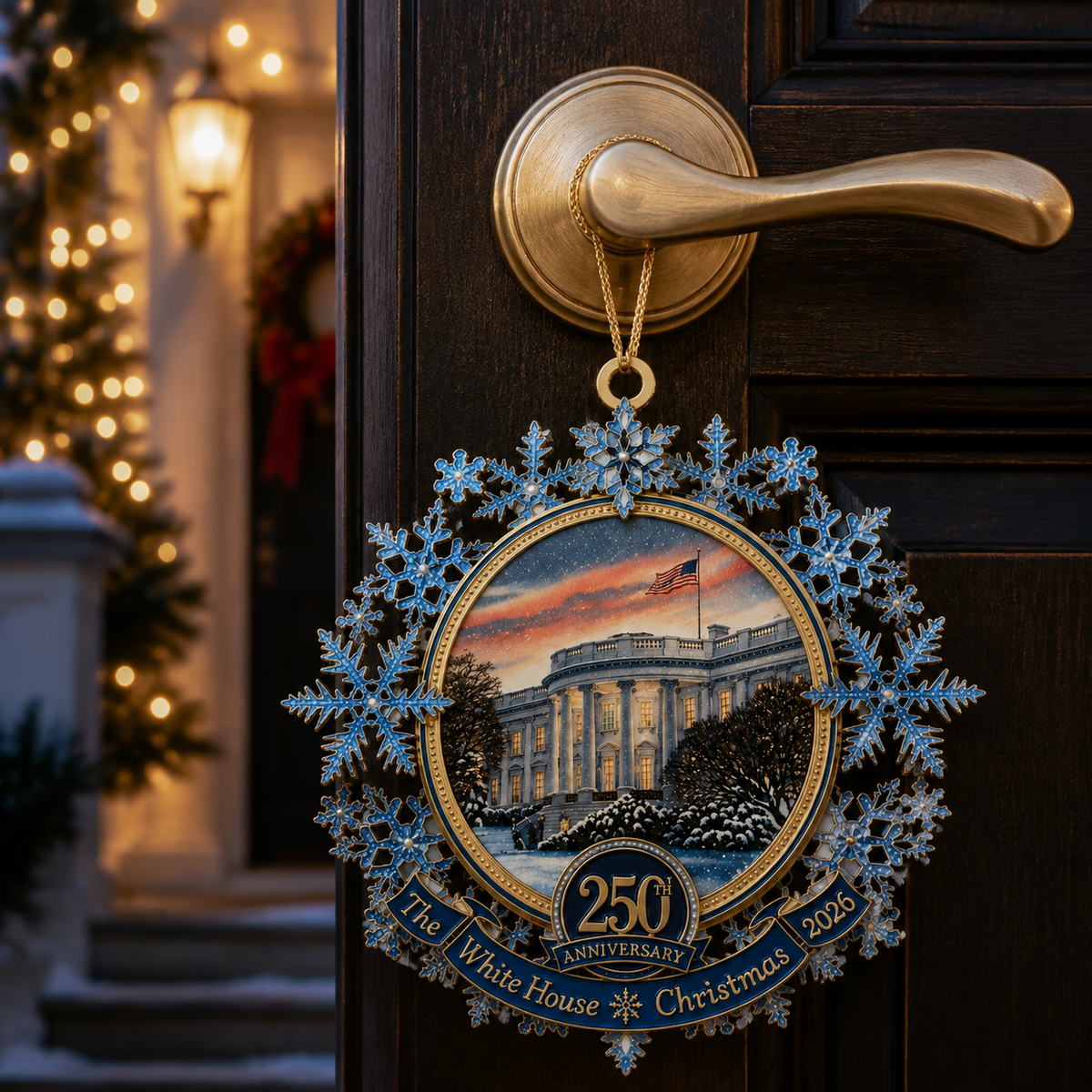 ❤️✨White House 250th Anniversary Commemorative Snowflake Ornament